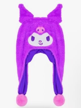 Sanrio Kuromi Fuzzy Pom Pom Beanie